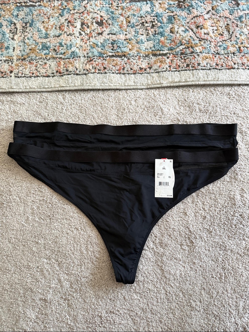 NEW- Set of Two (2) Parade Mesh Black Thong